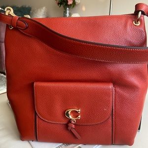 Burnt Red Orange Coach Purse